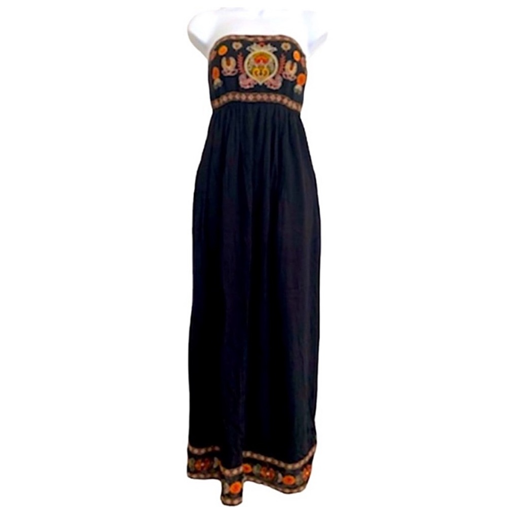 Xhiliration Strapless Maxi Dress